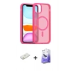 MARSİLYAN™- iPhone 11 Kılıf Siluet Minimal Prime - Siyah Bilvis 5in1 5D Magic Hayalet Cam Ekran Koruyucu + Renkli Kamera Lens Koruma Cam - TU