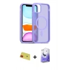 MARSİLYAN™- iPhone 11 Kılıf Siluet Minimal Prime - Siyah Bilvis 5in1 5D Magic Hayalet Cam Ekran Koruyucu + Rainbow Kamera Lens Koruma Cam - KI