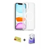 MARSİLYAN™- iPhone 11 Kılıf Siluet Minimal Prime - Siyah Bilvis 5in1 5D Magic Hayalet Cam Ekran Koruyucu + Rainbow Kamera Lens Koruma Cam - KI