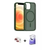 MARSİLYAN™- iPhone 11 Kılıf Siluet Minimal Prime - Siyah Bilvis 5in1 5D Magic Hayalet Cam Ekran Koruyucu + Pers Alüminyum Kamera Lens - KI