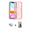 MARSİLYAN™- iPhone 11 Kılıf Siluet Minimal Prime - Siyah Bilvis Hayalet Cam Ekran Koruyucu + Pers Alüminyum Kamera Lens - GI