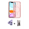 MARSİLYAN™- iPhone 11 Kılıf Siluet Minimal Prime - Siyah Bilvis Hayalet Cam Ekran Koruyucu + Raze Metal Kamera Lens - MR