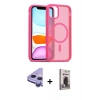 MARSİLYAN™- iPhone 11 Kılıf Siluet Minimal Prime - Siyah Bilvis Hayalet Cam Ekran Koruyucu + Raze Metal Kamera Lens - MR