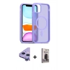 MARSİLYAN™- iPhone 11 Kılıf Siluet Minimal Prime - Siyah Bilvis Hayalet Cam Ekran Koruyucu + Raze Metal Kamera Lens - MR