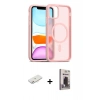 MARSİLYAN™- iPhone 11 Kılıf Siluet Minimal Prime - Siyah Bilvis Hayalet Cam Ekran Koruyucu + Renkli Kamera Lens Koruma Cam - PE