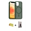 MARSİLYAN™- iPhone 11 Kılıf Siluet Minimal Prime - Siyah Bilvis Hayalet Cam Ekran Koruyucu + Rainbow Kamera Lens Koruma Cam - KI