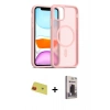 MARSİLYAN™- iPhone 11 Kılıf Siluet Minimal Prime - Siyah Bilvis Hayalet Cam Ekran Koruyucu + Rainbow Kamera Lens Koruma Cam - KI