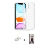 MARSİLYAN™- iPhone 11 Kılıf Siluet Minimal Prime - Siyah Bilvis Hayalet Cam Ekran Koruyucu + Renkli Kamera Lens Koruma Cam - SI