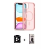 MARSİLYAN™- iPhone 11 Kılıf Siluet Minimal Prime - Siyah Bilvis Hayalet Cam Ekran Koruyucu + PVD Metal Kamera Lens - TU