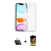 MARSİLYAN™- iPhone 11 Kılıf Siluet Minimal Prime - Siyah Buffer Cam Ekran Koruyucu + Kamera Lens Koruma Cam - SF