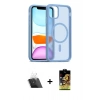 MARSİLYAN™- iPhone 11 Kılıf Siluet Minimal Prime - Siyah Buffer Cam Ekran Koruyucu + Kamera Lens Koruma Cam - SF