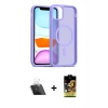 MARSİLYAN™- iPhone 11 Kılıf Siluet Minimal Prime - Siyah Buffer Cam Ekran Koruyucu + Kamera Lens Koruma Cam - SF