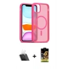 MARSİLYAN™- iPhone 11 Kılıf Siluet Minimal Prime - Siyah Buffer Cam Ekran Koruyucu + Kamera Lens Koruma Cam - SF