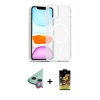 MARSİLYAN™- iPhone 11 Kılıf Siluet Minimal Prime - Siyah Buffer Cam Ekran Koruyucu + Raze Metal Kamera Lens - KI