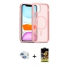 MARSİLYAN™- iPhone 11 Kılıf Siluet Minimal Prime - Siyah Buffer Cam Ekran Koruyucu + Pers Alüminyum Kamera Lens - GI