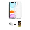 MARSİLYAN™- iPhone 11 Kılıf Siluet Minimal Prime - Siyah Buffer Cam Ekran Koruyucu + Pers Alüminyum Kamera Lens - YL