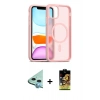 MARSİLYAN™- iPhone 11 Kılıf Siluet Minimal Prime - Siyah Buffer Cam Ekran Koruyucu + Raze Metal Kamera Lens - MI