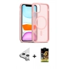 MARSİLYAN™- iPhone 11 Kılıf Siluet Minimal Prime - Siyah Buffer Cam Ekran Koruyucu + Raze Metal Kamera Lens - GS