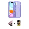 MARSİLYAN™- iPhone 11 Kılıf Siluet Minimal Prime - Siyah Buffer Cam Ekran Koruyucu + Raze Metal Kamera Lens - SH