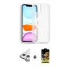 MARSİLYAN™- iPhone 11 Kılıf Siluet Minimal Prime - Siyah Buffer Cam Ekran Koruyucu + Raze Metal Kamera Lens - GS