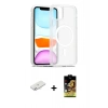 MARSİLYAN™- iPhone 11 Kılıf Siluet Minimal Prime - Siyah Buffer Cam Ekran Koruyucu + Renkli Kamera Lens Koruma Cam - SI