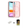 MARSİLYAN™- iPhone 11 Kılıf Siluet Minimal Prime - Siyah Buffer Cam Ekran Koruyucu + Renkli Kamera Lens Koruma Cam - YL