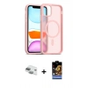 MARSİLYAN™- iPhone 11 Kılıf Siluet Minimal Prime - Siyah Buffer Hayalet Cam Ekran Koruyucu + Pers Alüminyum Kamera Lens - YL