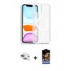 MARSİLYAN™- iPhone 11 Kılıf Siluet Minimal Prime - Siyah Buffer Hayalet Cam Ekran Koruyucu + Pers Alüminyum Kamera Lens - YL