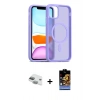 MARSİLYAN™- iPhone 11 Kılıf Siluet Minimal Prime - Siyah Buffer Hayalet Cam Ekran Koruyucu + Pers Alüminyum Kamera Lens - YL
