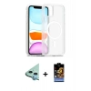 MARSİLYAN™- iPhone 11 Kılıf Siluet Minimal Prime - Siyah Buffer Hayalet Cam Ekran Koruyucu + Raze Metal Kamera Lens - MI