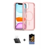 MARSİLYAN™- iPhone 11 Kılıf Siluet Minimal Prime - Siyah Buffer Hayalet Cam Ekran Koruyucu + Kamera Lens Koruma Cam - SF