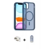 MARSİLYAN™- iPhone 11 Kılıf Siluet Minimal Prime - Siyah Joko Magic 5D Cam + Pers Alüminyum Kamera Lens - GD