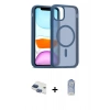 MARSİLYAN™- iPhone 11 Kılıf Siluet Minimal Prime - Siyah Joko Magic 5D Cam + Pers Alüminyum Kamera Lens - LT
