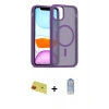 MARSİLYAN™- iPhone 11 Kılıf Siluet Minimal Prime - Siyah Joko Magic 5D Cam + Rainbow Kamera Lens Koruma Cam - KI