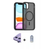 MARSİLYAN™- iPhone 11 Kılıf Siluet Minimal Prime - Siyah Joko Magic 5D Cam + Raze Metal Kamera Lens - MR