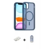 MARSİLYAN™- iPhone 11 Kılıf Siluet Minimal Prime - Siyah Joko Magic 5D Cam + Renkli Kamera Lens Koruma Cam - SI