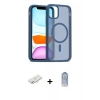 MARSİLYAN™- iPhone 11 Kılıf Siluet Minimal Prime - Siyah Joko Magic 5D Cam + Renkli Kamera Lens Koruma Cam - YL