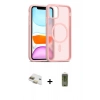 MARSİLYAN™- iPhone 11 Kılıf Siluet Minimal Prime - Siyah Joko Magic 5D Hayalet Cam + Pers Alüminyum Kamera Lens - GD