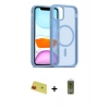MARSİLYAN™- iPhone 11 Kılıf Siluet Minimal Prime - Siyah Joko Magic 5D Hayalet Cam + Rainbow Kamera Lens Koruma Cam - KI