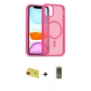 MARSİLYAN™- iPhone 11 Kılıf Siluet Minimal Prime - Siyah Joko Magic 5D Hayalet Cam + Rainbow Kamera Lens Koruma Cam - KI