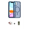 MARSİLYAN™- iPhone 11 Kılıf Siluet Minimal Prime - Siyah Joko Magic 5D Hayalet Cam + Pers Alüminyum Kamera Lens - KI