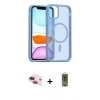 MARSİLYAN™- iPhone 11 Kılıf Siluet Minimal Prime - Siyah Joko Magic 5D Hayalet Cam + Pers Alüminyum Kamera Lens - KI