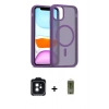 MARSİLYAN™- iPhone 11 Kılıf Siluet Minimal Prime - Siyah Joko Magic 5D Hayalet Cam + PVD Metal Kamera Lens - SH