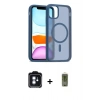 MARSİLYAN™- iPhone 11 Kılıf Siluet Minimal Prime - Siyah Joko Magic 5D Hayalet Cam + PVD Metal Kamera Lens - MI