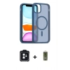 MARSİLYAN™- iPhone 11 Kılıf Siluet Minimal Prime - Siyah Joko Magic 5D Hayalet Cam + PVD Metal Kamera Lens - SH