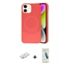 MARSİLYAN™- iPhone 11 Kılıf Ufuk Serisi - Şeffaf Pasifik Cam Ekran Koruyucu + Renkli Kamera Lens Koruma Cam - SI