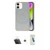 MARSİLYAN™- iPhone 11 Kılıf Ufuk Serisi - Şeffaf Pasifik Cam Ekran Koruyucu + Kamera Lens Koruma Cam - SF