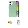 MARSİLYAN™- iPhone 11 Kılıf Ufuk Serisi - Şeffaf Uv Polymer Nano Ekran Koruyucu + Rainbow Kamera Lens Koruma Cam - KI