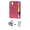 MARSİLYAN™- iPhone 11 Kılıf Ufuk Serisi - Şeffaf Uv Polymer Nano Ekran Koruyucu + Raze Metal Kamera Lens - MR