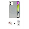 MARSİLYAN™- iPhone 11 Kılıf Ufuk Serisi - Şeffaf Uv Polymer Nano Ekran Koruyucu + Pers Alüminyum Kamera Lens - KI